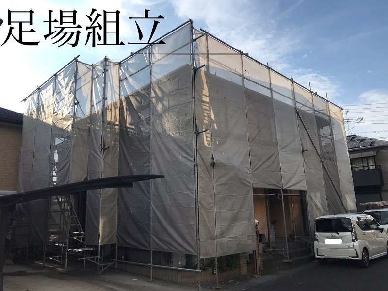 奈良　桜井市粟殿で屋根・外壁塗装工事行っております