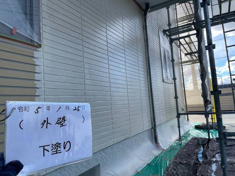 奈良県磯城郡　外壁塗装工事の様子　みなみ美装株式会社